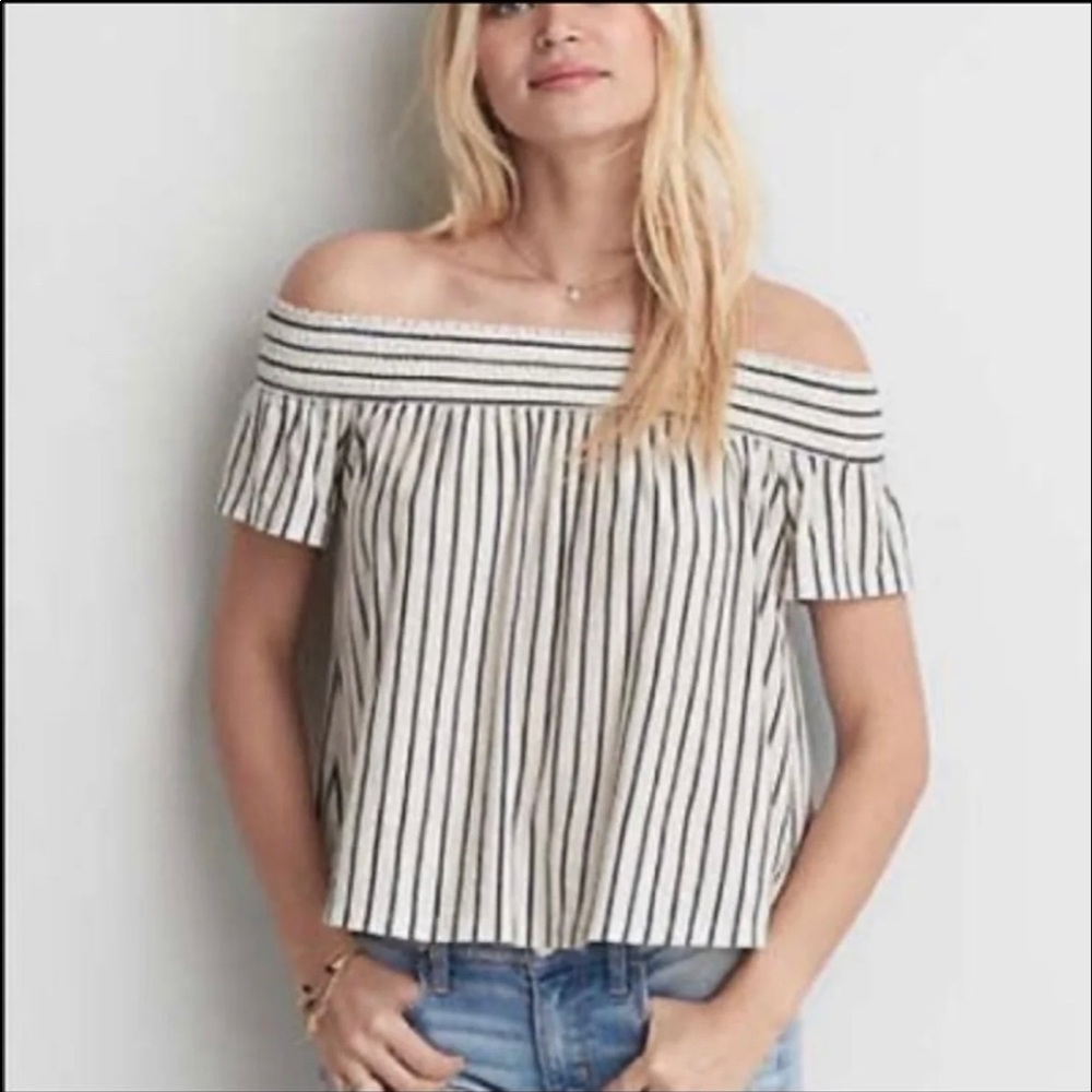 Off the Shoulder Striped Top